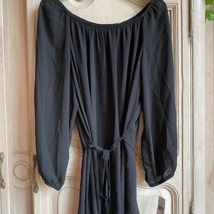 AB Studio Tunic Sheer Belted Top